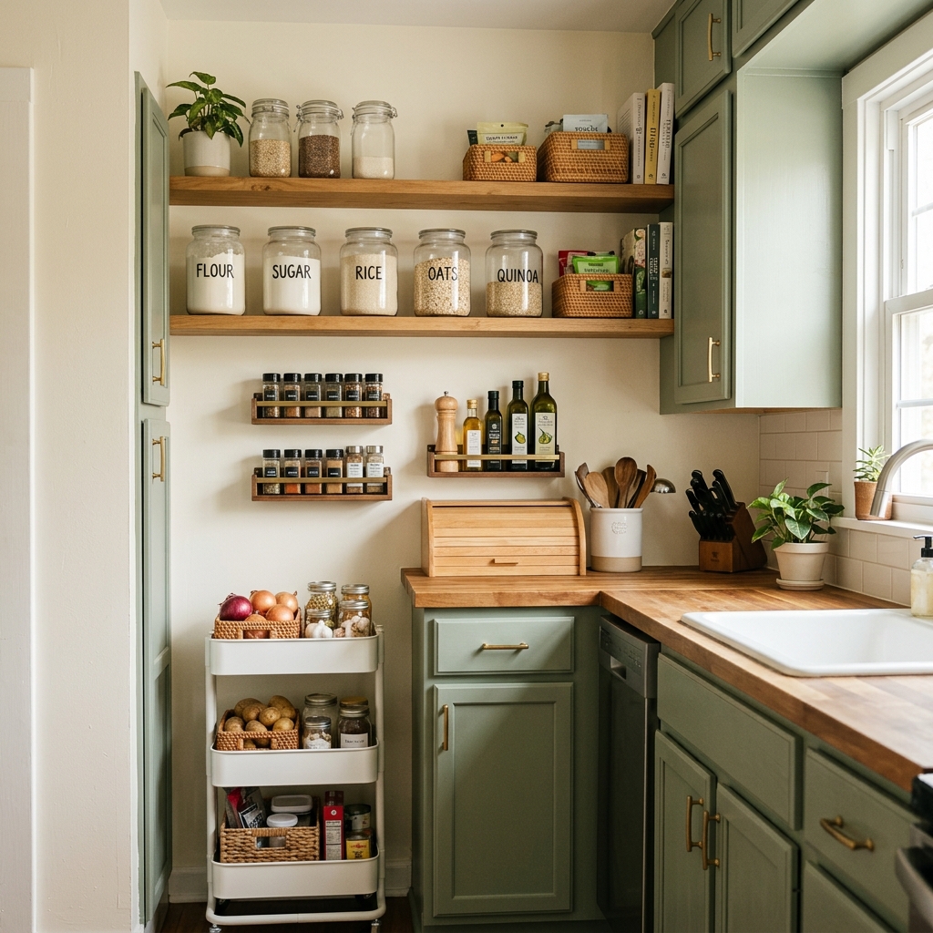 No-pantry kitchen food zone
